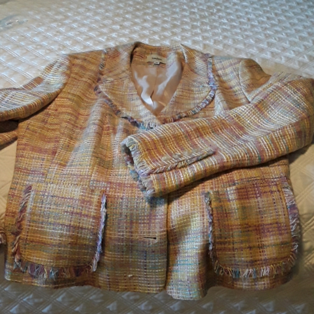 COPY - Multi color linen weave jacket